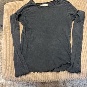 We The Free Charcoal Long Sleeve Top